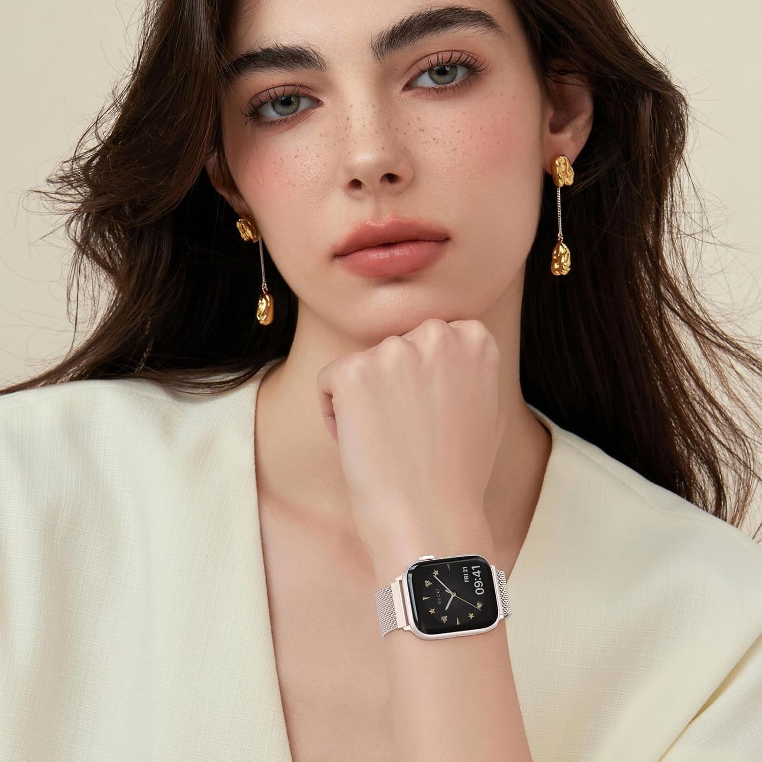 Compatible Avec Bracelet Apple Watch Homme Femme, Bracelets Magnétique Acier Inoxydable Pour Iwatch Series 11 10 9 8 7 6 5 4 3 2 1 Ultra 49Mm 46Mm 45Mm 44Mm 42Mm 41Mm 40Mm 38Mm