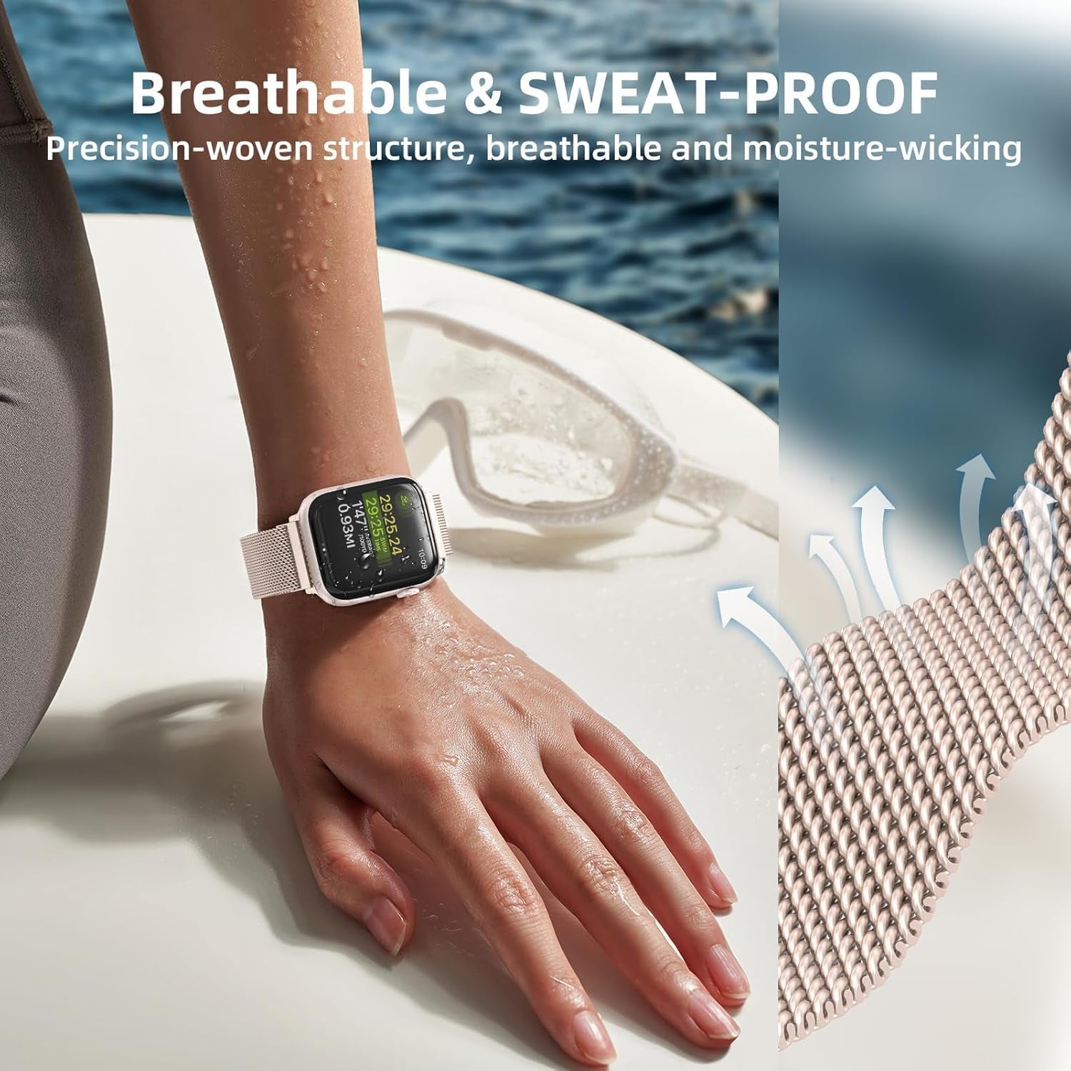 Compatible Avec Bracelet Apple Watch Homme Femme, Bracelets Magnétique Acier Inoxydable Pour Iwatch Series 11 10 9 8 7 6 5 4 3 2 1 Ultra 49Mm 46Mm 45Mm 44Mm 42Mm 41Mm 40Mm 38Mm