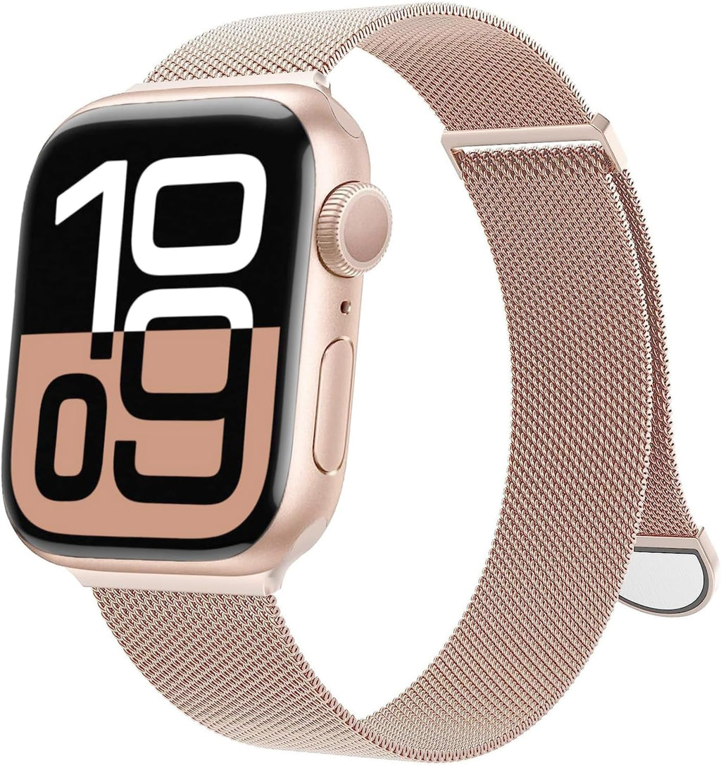 Compatible Avec Bracelet Apple Watch Homme Femme, Bracelets Magnétique Acier Inoxydable Pour Iwatch Series 11 10 9 8 7 6 5 4 3 2 1 Ultra 49Mm 46Mm 45Mm 44Mm 42Mm 41Mm 40Mm 38Mm