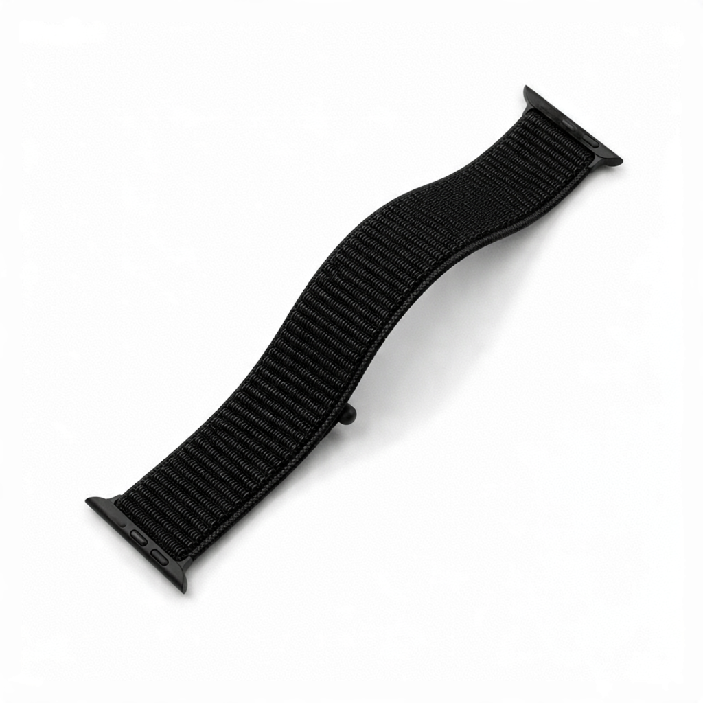 Bracelet Apple Watch Nylon Tressé - Noir